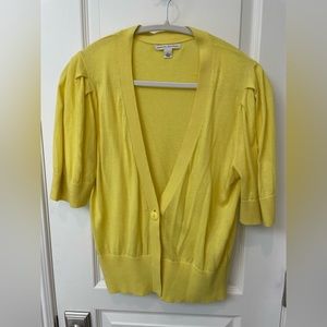Banana Republic Yellow Cardigan Size L